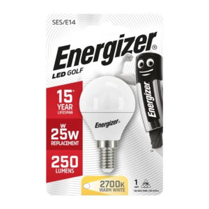 Energizer 3W (25W) E14 Golf Led Light Bulb Warm White