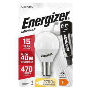Energizer B15 Led Golf Warm White 470 Lumens 4.9W(40W)