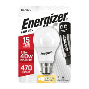 Energizer B22 Led Gls Filament Warm White 470 Lumens 4W(40W)