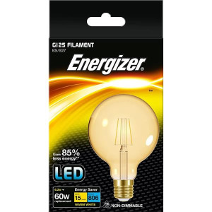 Energizer 5W (40W) E27 G125 Led Light Bulb Gold  Large Vintage