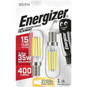 Energizer 4W (35W) E14 Cooker Hood Led Light Bulb Warm White 2Pk