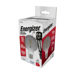 Energizer E27 Led G80 Filament Smokey Bulb 320 Lumens 4.5W(30W)