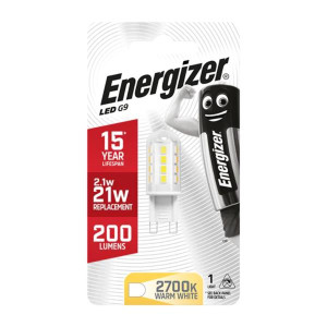 Energizer 2.2W (20W) G9 Led Filament Warm White 2Pk