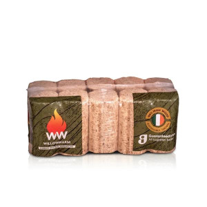 Willowwarm Eco-Friendly Wood Briquette 10Pk