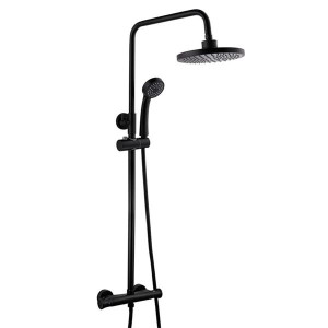 Trisen Harik 2 Round Expo Adj Thermo Shower Set Black
