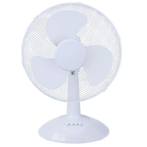 Home Collections Rotating 12 Inch White Desk Fan 30W