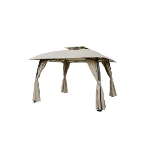 Garden Collection Gazebo With Side Wall 3X3m Cream