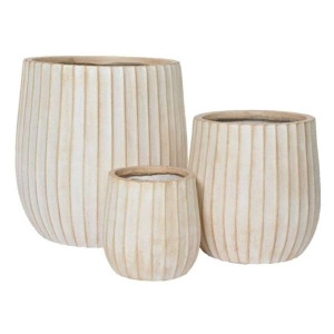 Kae Handmade Sand Fibre Clay Planter Set 44Cm