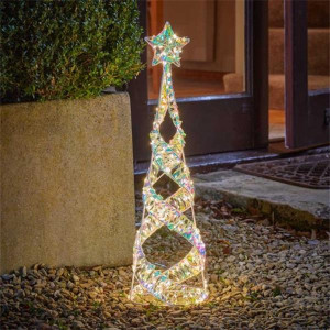 Three Kings Opalight Festive Lamp Post Plug-In 60Cm Led Warm White