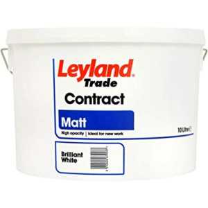 Leyland Contract Matt Paint White 10L