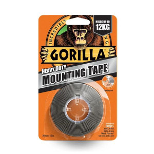 Gorilla Heavy Duty Mounting Tape Black 25Mm X 1.5M