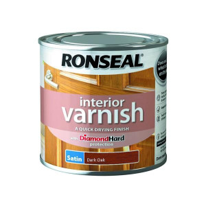 Ronseal Interior Varnish Satin Dark Oak 250Ml