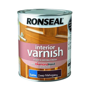 Ronseal Interior Varnish Satin Deep Mahogany 250Ml
