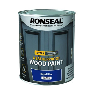 Ronseal Weatherproof Woodpaint Gloss 750Ml Royal Blue