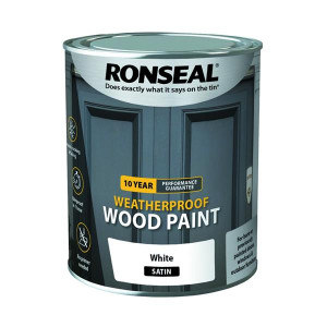Ronseal Weatherproof Woodpaint Satin 750Ml White