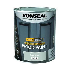 Ronseal Weatherproof Woodpaint Satin 750Ml Grey Stone