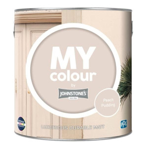 Johnstone's My Colour Interior Paint Washable Matt Peach Pudding Interior Paint 2.5L