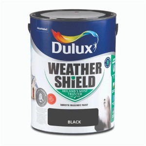 Dulux Weathershield Smooth Masonry Paint 5L - Black