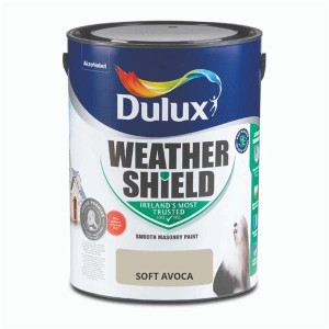 Dulux Weathershield Smooth Masonry Paint 5L - Soft Avoca
