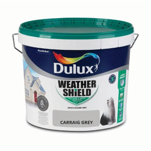 Dulux Weathershield Smooth Masonry Paint 10L Carraig Grey