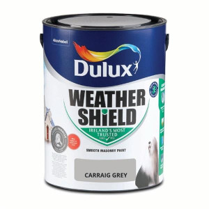 Dulux Weathershield Smooth Masonry Paint 5L - Carraig Grey