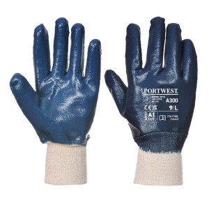 Portwest A300 - Nitrile Knitwrist Glove Blue - Xl
