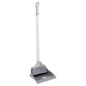 Varian Long Handle Dustpan & Brush Grey