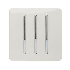 Trendi 3 Gang 2 Way Rocker Light Switch White