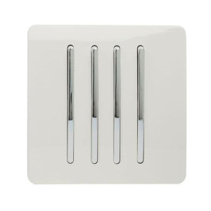 Trendi 4 Gang 2 Way Rocker Light Switch White