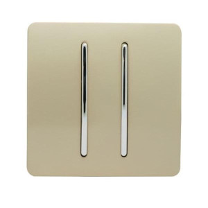 Trendi 2 Gang 2 Way Rocker Light Switch Gold