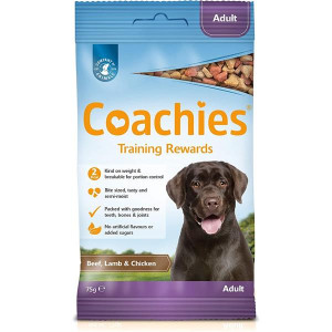 Coachies Adult Dog Treat Training Reward Beef/Lamb/Chicken75g