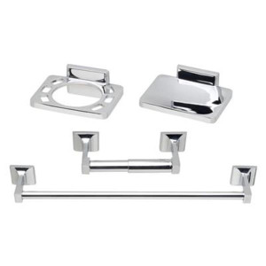 Bg Home Tema Roma Chrome 4 Pce Bathroom Accessory Set