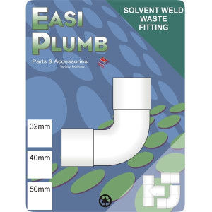 Easi Plumb 32Mm White Waste Swept Elbow