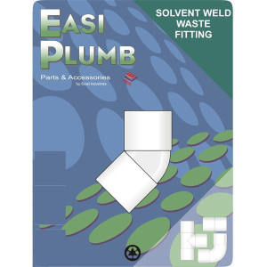 Easi Plumb 40Mm White Waste 45° Bend