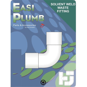 Easi Plumb 40Mm White Waste Swept Elbow