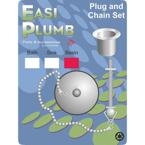 Easi Plumb Chrome Basin Plug & Chain Set