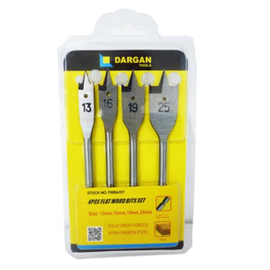 Dargan 4 Piece Flat Wood Bit Set