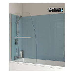 Sonas Lunar Sb3 Radius Bathscreen With Towel Rail L950mmxh1400mm