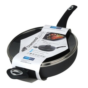 Diamond 28Cm Deep Frying Pan With Glass Lid 28Cm