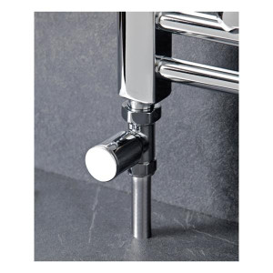 Sonas Straight Radiator Valve Round Head Set