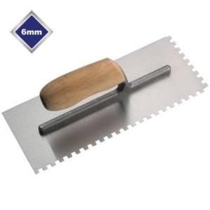 Tile Rite High Carbon Steel Square Notched Trowel 6Mm