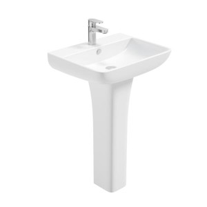 Sonas Sophia 55Cm Basin With Full Pedestal 1 Tap Hole