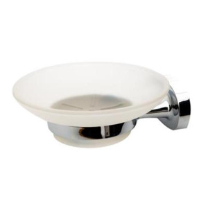 Bg Home Tema Sofia Soap Dish Chrome With Frosted Glass