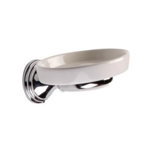 Bg Home Tema Arno Chrome Ceramic Soap Dish