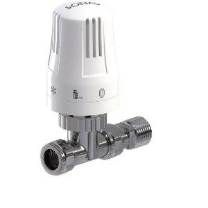 Sonas Straight Thermostatic Valve And Lockshield Set