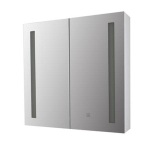 Bg Home Tema Vienna Double White Led Mirror Cabinet