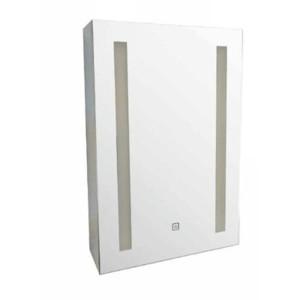 Bg Home Tema Vienna White Single Led Mirror Cabinet
