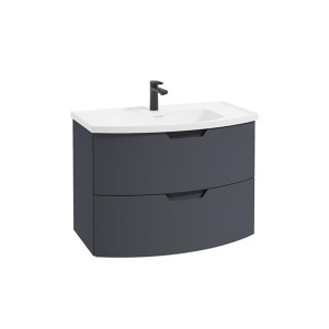 Sonas Arc 80Cm 2 Drawer Wall Hung Vanity Unit Night Sky Blue