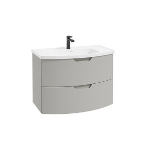 Sonas Arc 80Cm 2 Drawer Wall Hung Vanity Unit Sonas Arctic Grey