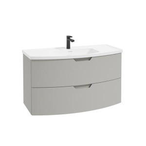 Sonas Arc 100Cm 2 Drawer Wall Hung Vanity Unit Sonas Arctic Grey